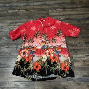 CT Hawaiian Fashion Hawaiian shirt made in Hawaii short sleeve button up L 2223